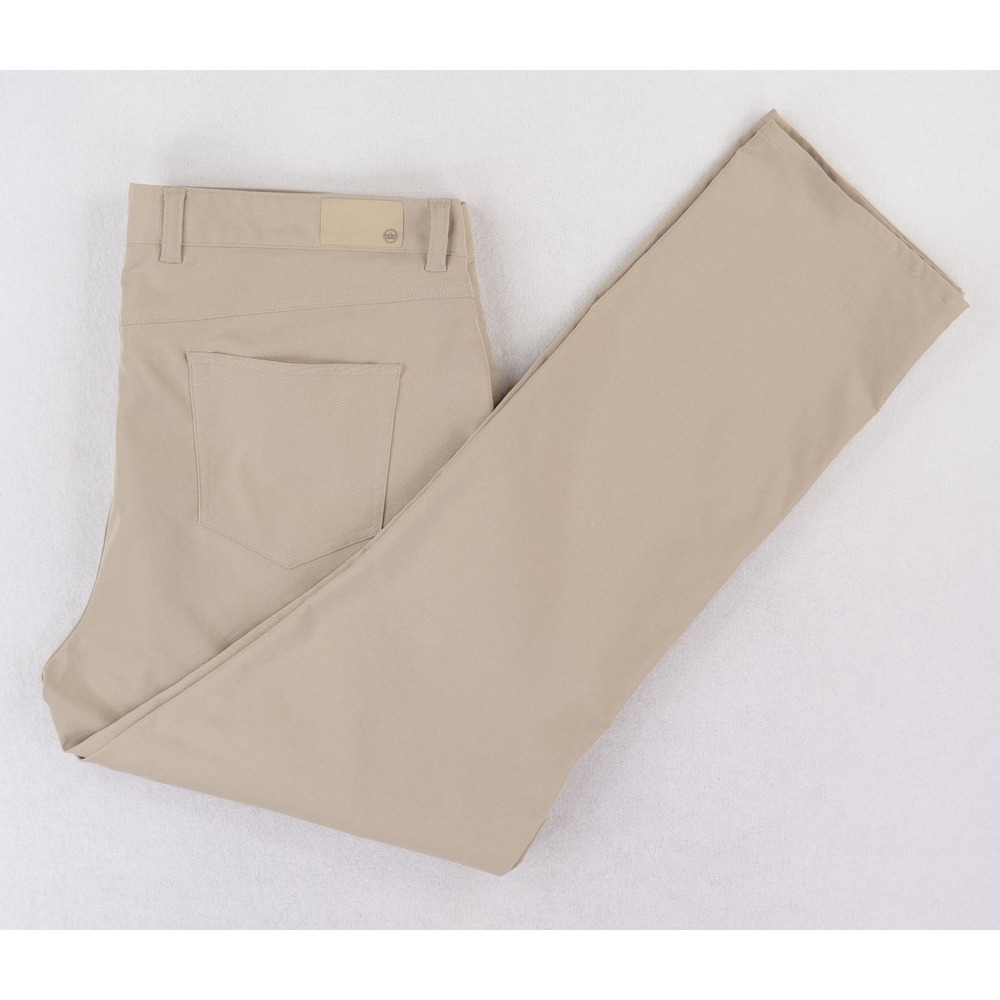 Peter Millar EB66 Pants Mens 40x32 Khaki Tan Performance Golf Trousers READ